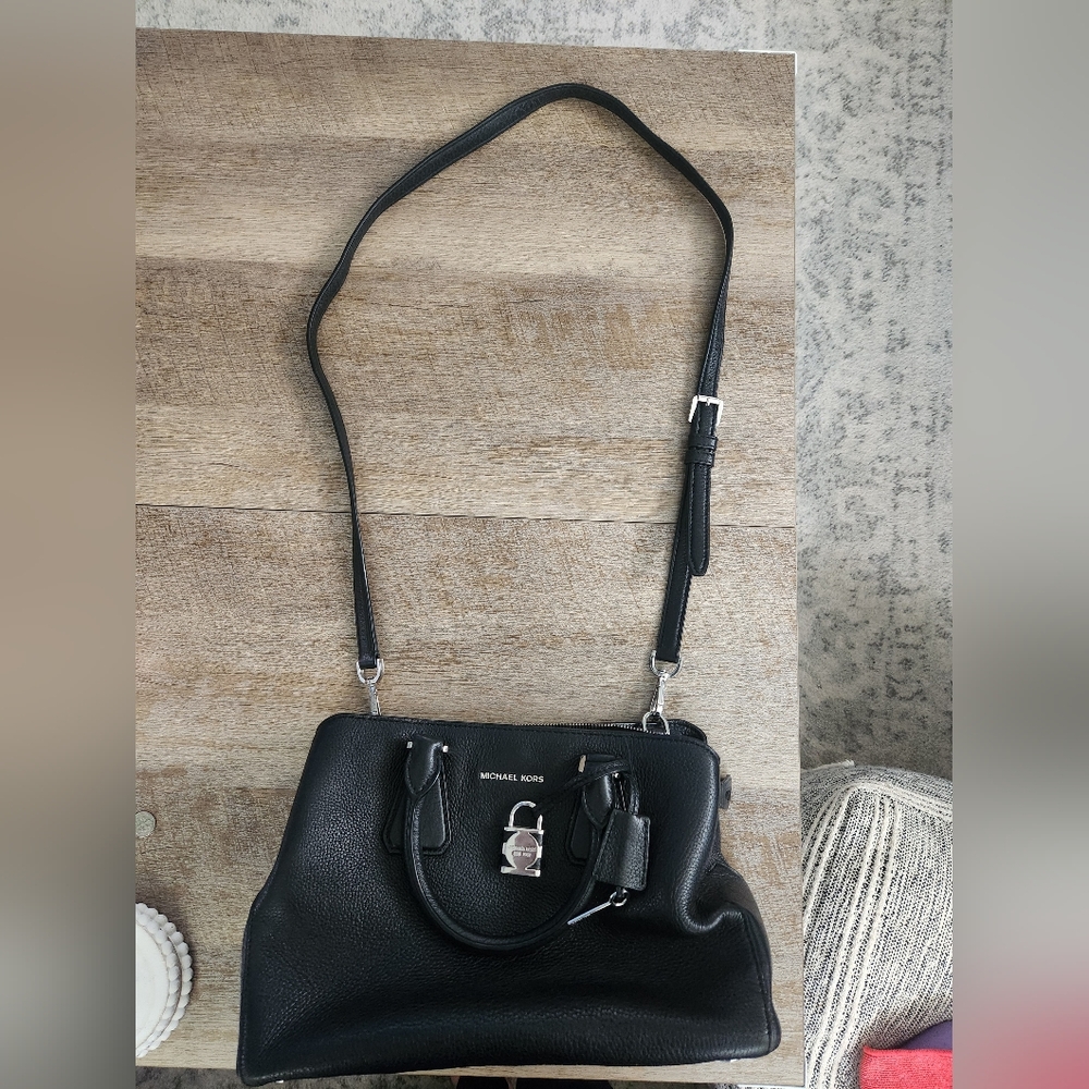 Michael Kors Pebbled Leather Medium Camille Satchel